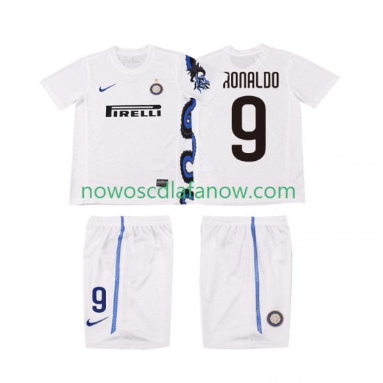 Koszulka Inter Mediolan Ronaldo 9 Retro Dziecięca Wyjazdowy Komplet 2011 2010 Krótkie Rękawy
