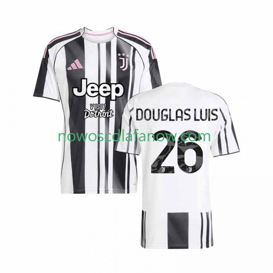 Koszulka Juventus Douglas Luiz 26 Męska Domowy Komplet 2025-2026 Krótkie Rękawy