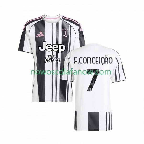 Koszulka Juventus Francisco Conceicao 7 Męska Domowy Komplet 2025-2026 Krótkie Rękawy