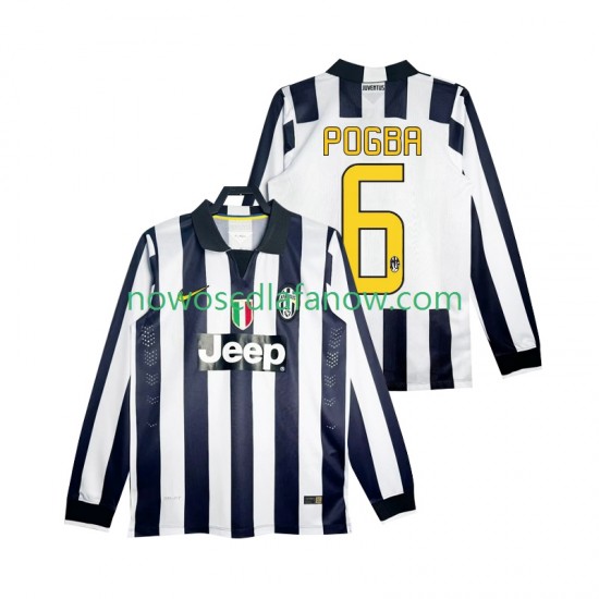 Koszulka Juventus Pogba 6 2014 2015 Retro Męska Domowy Komplet Długie Rękawy
