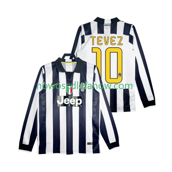 Koszulka Juventus TEVEZ 10 2014 2015 Retro Męska Domowy Komplet Długie Rękawy