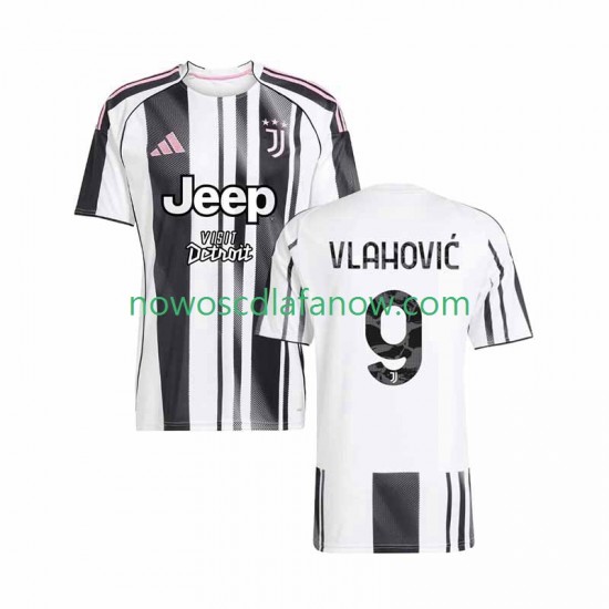 Koszulka Juventus Vlahovic 9 Męska Domowy Komplet 2025-2026 Krótkie Rękawy
