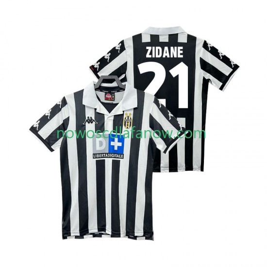 Koszulka Juventus ZIDANE 21 2000 Retro Męska Domowy Komplet 1999 Krótkie Rękawy