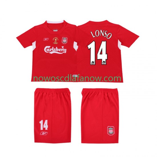 Koszulka Liverpool ALONSO 14 LWP 2005 Retro Męska Domowy Komplet 2004 Krótkie Rękawy