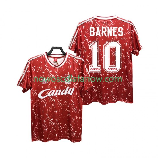 Koszulka Liverpool BARNES 10 1989 1991 Retro Męska Domowy Komplet Krótkie Rękawy