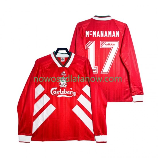 Koszulka Liverpool MCMANAMAN 17 1993 1995 Retro Męska Domowy Komplet Długie Rękawy