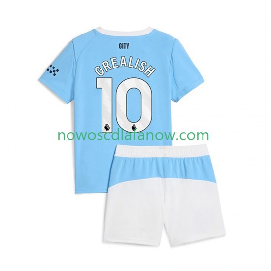 Koszulka Manchester City Jack Grealish 10 Dziecięca Domowy Komplet 2025-2026 Krótkie Rękawy