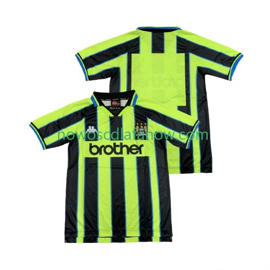 Koszulka Manchester City Retro Męska Wyjazdowy Komplet 1998 1999 Krótkie Rękawy