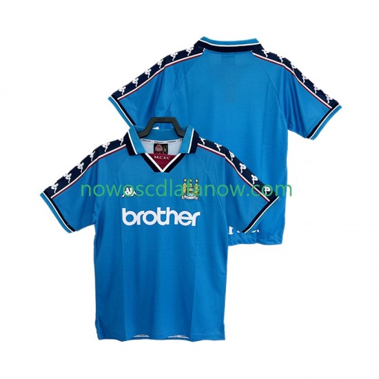 Koszulka Manchester City 1997 Retro Męska Domowy Komplet 1998 Krótkie Rękawy