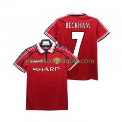 Koszulka Manchester United BECKHAM 7 Retro Męska Domowy Komplet 1998 1999 Krótkie Rękawy