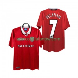 Koszulka Manchester United BECKHAM 7 2000 Retro Męska Domowy Komplet 1999 Krótkie Rękawy