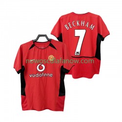 Koszulka Manchester United BECKHAM 7 Retro Męska Domowy Komplet 2004 2002 Krótkie Rękawy