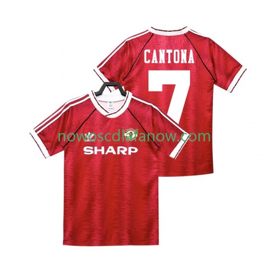 Koszulka Manchester United CANTONA 7 1990 1992 Retro Męska Domowy Komplet Krótkie Rękawy