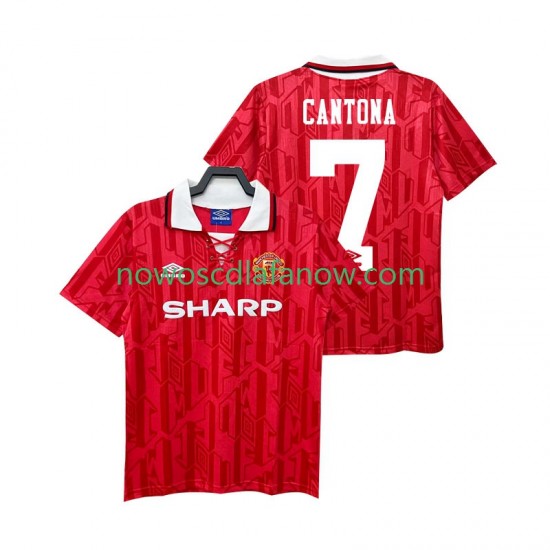Koszulka Manchester United CANTONA 7 1992 Retro Męska Domowy Komplet 1994 Krótkie Rękawy