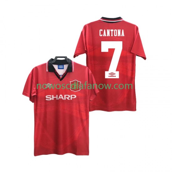 Koszulka Manchester United CANTONA 7 1996 Retro Męska Domowy Komplet 1994 Krótkie Rękawy