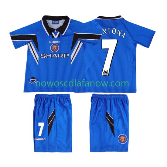 Koszulka Manchester United CONTONA 7 1996 Retro Dziecięca Trzeci Komplet 1998 Krótkie Rękawy
