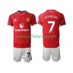 Koszulka Manchester United Cristiano Ronaldo 7 Dziecięca Domowy Komplet 2025-2026 Krótkie Rękawy