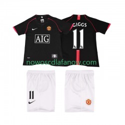 Koszulka Manchester United GIGGS 11 2007 Retro Dziecięca Wyjazdowy Komplet 2008 Krótkie Rękawy