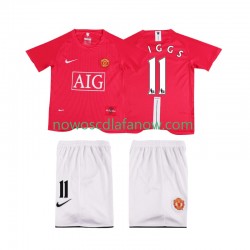 Koszulka Manchester United GIGGS 11 Premier League 2007 Retro Dziecięca Domowy Komplet 2008 Krótkie Rękawy
