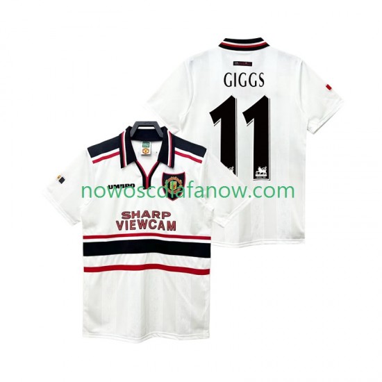 Koszulka Manchester United GIGGS 11 Retro Męska Wyjazdowy Komplet 1998 1999 Krótkie Rękawy