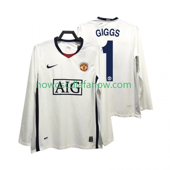 Koszulka Manchester United GIGGS 11 Premier League 2009 Retro Męska Wyjazdowy Komplet 2008 Długie Rękawy