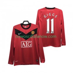 Koszulka Manchester United GIGGS 11 2009 Retro Męska Domowy Komplet 2010 Długie Rękawy