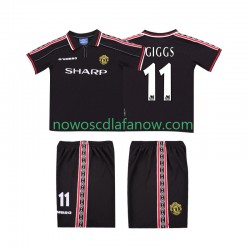 Koszulka Manchester United GIGGS 11 Retro Dziecięca Wyjazdowy Komplet 1998 1999 Krótkie Rękawy