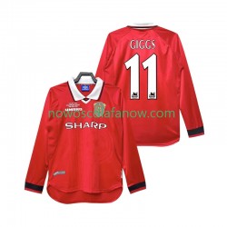 Koszulka Manchester United Giggs 11 2000 Retro Męska Domowy Komplet 1999 Długie Rękawy