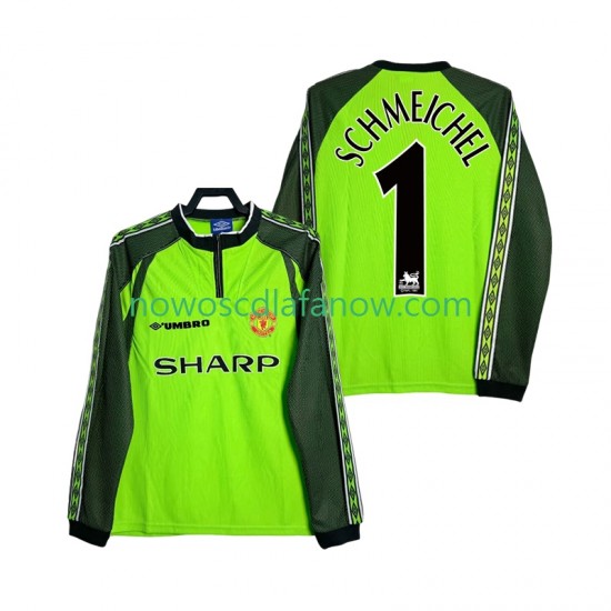 Koszulka Manchester United SCHMEICHEL 1 2000 Bramkarskie Retro Męska Domowy Komplet 1998 Długie Rękawy