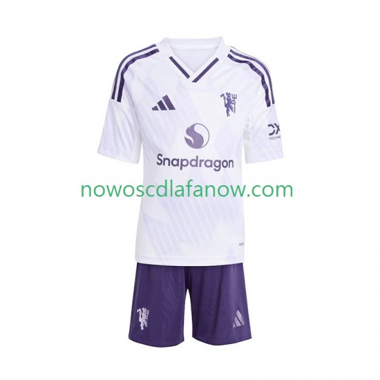 Koszulka Manchester United Dziecięca Wyjazdowy Komplet 2025-2026 Krótkie Rękawy