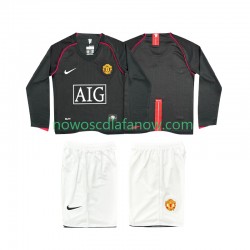 Koszulka Manchester United 2007 Retro Dziecięca Wyjazdowy Komplet 2008 Długie Rękawy
