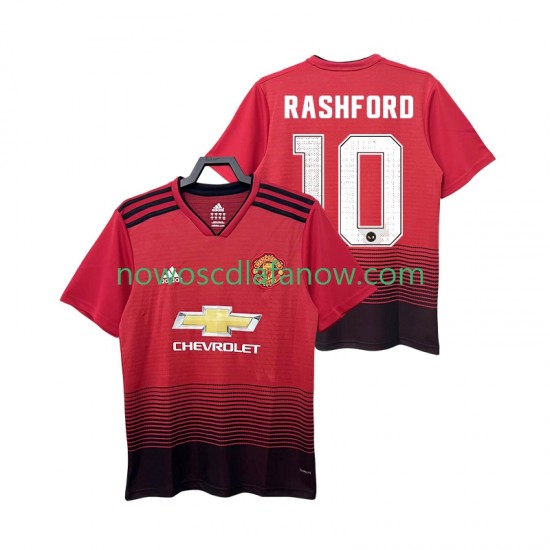 Koszulka Manchester United RASHFORD 10 2018 2019 Retro Męska Domowy Komplet Krótkie Rękawy