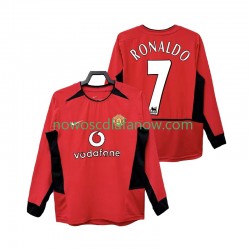 Koszulka Manchester United RONALDO 7 Retro Męska Domowy Komplet 2004 2002 Długie Rękawy