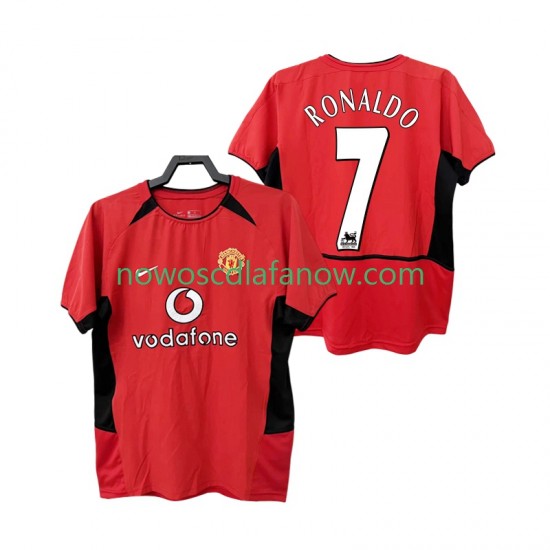 Koszulka Manchester United RONALDO 7 Retro Męska Domowy Komplet 2004 2002 Krótkie Rękawy