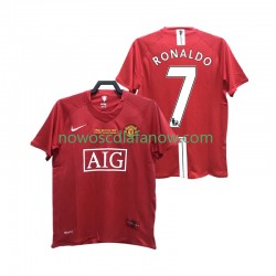Koszulka Manchester United RONALDO 7 2007 Retro Męska Domowy Komplet 2008 Krótkie Rękawy