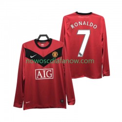 Koszulka Manchester United RONALDO 7 2009 Retro Męska Domowy Komplet 2010 Długie Rękawy
