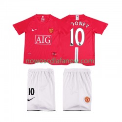 Koszulka Manchester United ROONEY 10 Premier League 2007 Retro Dziecięca Domowy Komplet 2008 Krótkie Rękawy