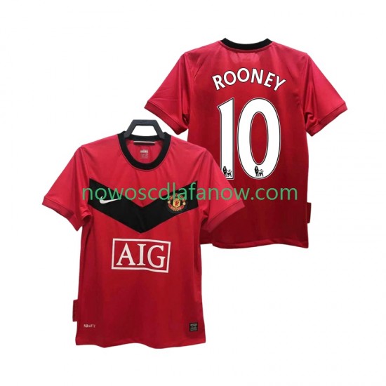 Koszulka Manchester United ROONEY 10 2009 Retro Męska Domowy Komplet 2010 Krótkie Rękawy