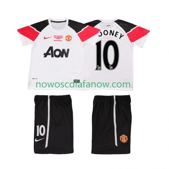 Koszulka Manchester United ROONEY 10 Champions League 2012 Retro Dziecięca Trzeci Komplet 2011 Krótkie Rękawy
