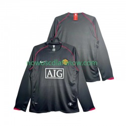 Koszulka Manchester United 2007 Retro Męska Wyjazdowy Komplet 2008 Długie Rękawy