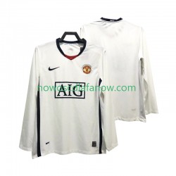 Koszulka Manchester United Premier League 2009 Retro Męska Wyjazdowy Komplet 2008 Długie Rękawy