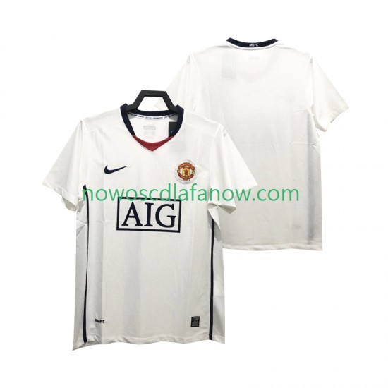Koszulka Manchester United Premier League 2009 Retro Męska Wyjazdowy Komplet 2008 Krótkie Rękawy