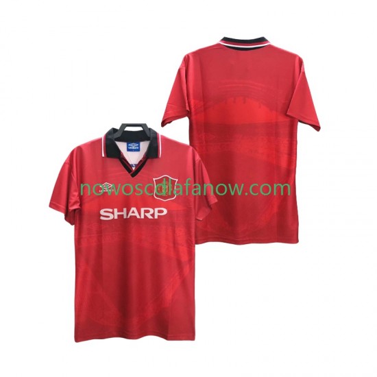 Koszulka Manchester United 1996 Retro Męska Domowy Komplet 1994 Krótkie Rękawy