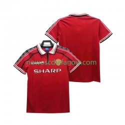 Koszulka Manchester United Retro Męska Domowy Komplet 1998 1999 Krótkie Rękawy
