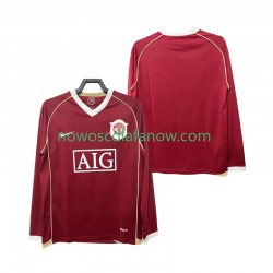 Koszulka Manchester United 2007 Retro Męska Domowy Komplet 2006 Długie Rękawy