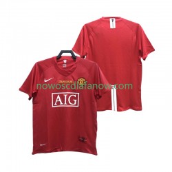Koszulka Manchester United 2007 Retro Męska Domowy Komplet 2008 Krótkie Rękawy