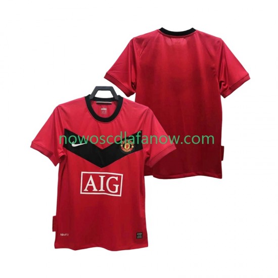 Koszulka Manchester United 2009 Retro Męska Domowy Komplet 2010 Krótkie Rękawy