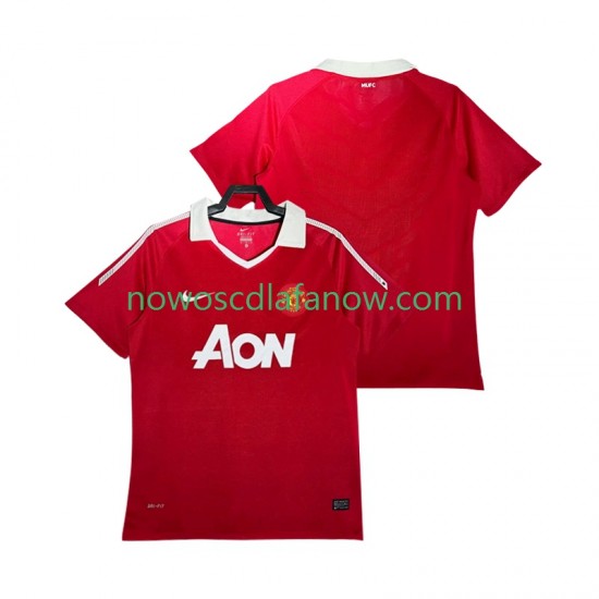 Koszulka Manchester United Retro Męska Domowy Komplet 2011 2010 Krótkie Rękawy