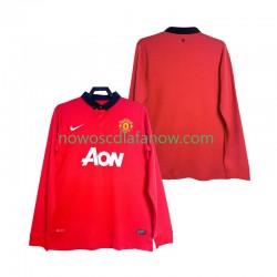 Koszulka Manchester United 2013 2014 Retro Męska Domowy Komplet Długie Rękawy