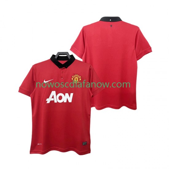Koszulka Manchester United 2013 2014 Retro Męska Domowy Komplet Krótkie Rękawy